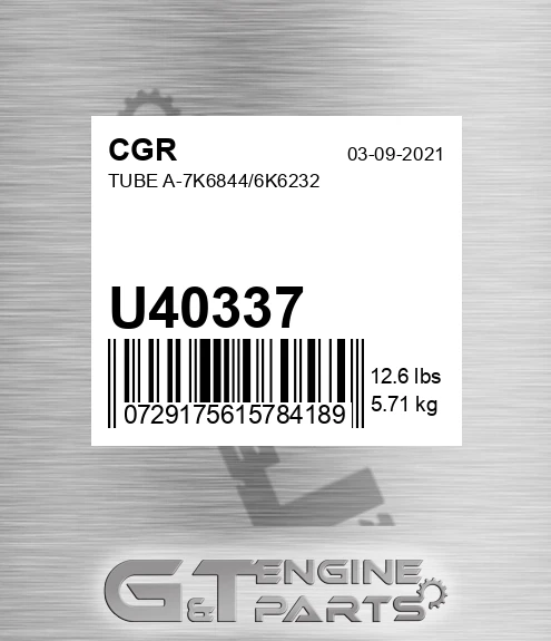 U40337 Tube A-7k6844/6k6232