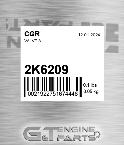 2K6209 Valve A.