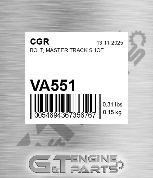 VA551 CGR Bolt, Master Track Shoe