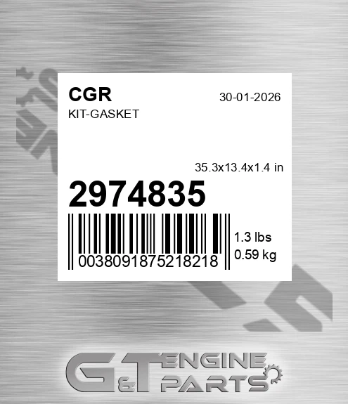 2974835 CGR Kit-gasket