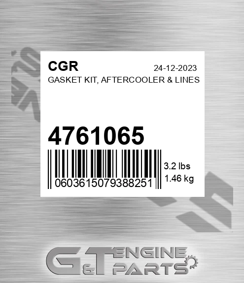 4761065 CGR Gasket Kit, Aftercooler & Lines