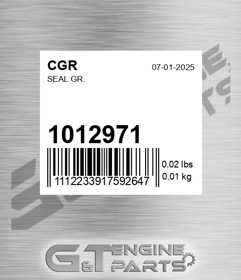1012971 CGR Seal Gr.