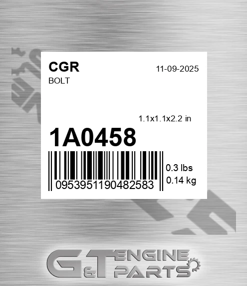 1A0458 CGR Bolt