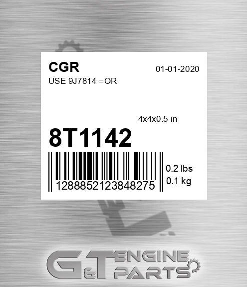 8T1142 CGR Use 9j7814 =or