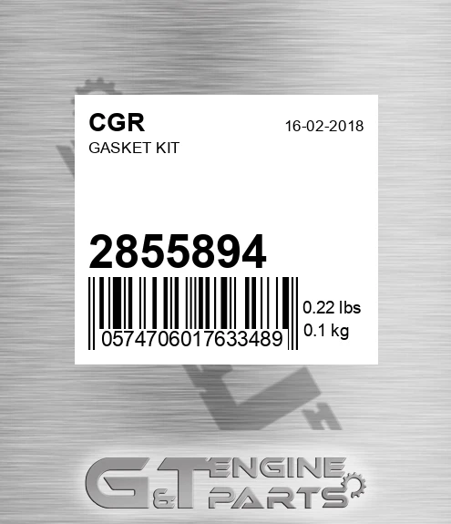2855894 CGR Gasket Kit