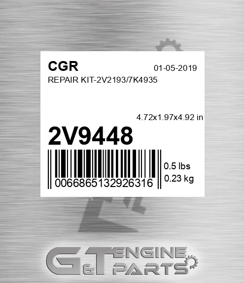 2V9448 CGR Repair Kit-2v2193/7k4935