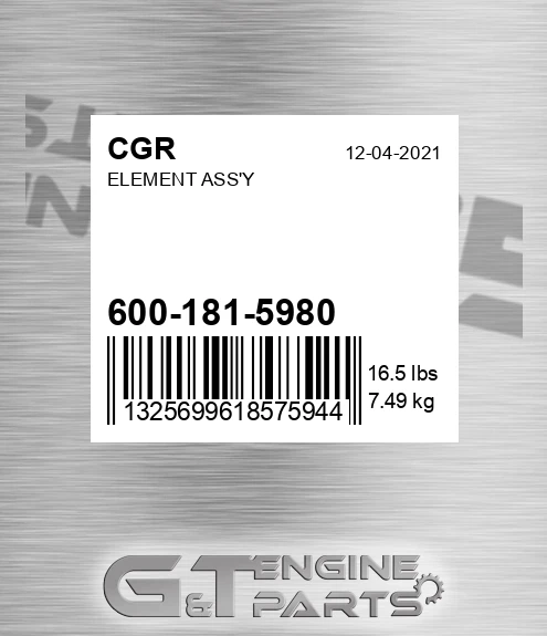 600-181-5980 Element Ass'y for CGR