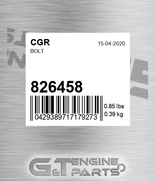 826458 CGR Bolt