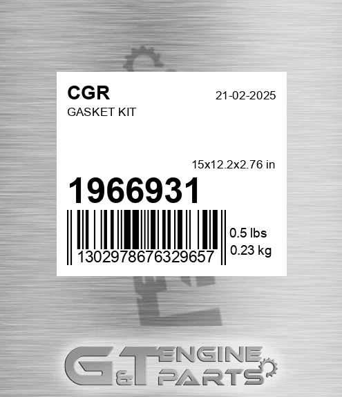 1966931 CGR Gasket Kit