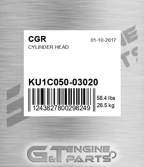 KU1C050-03020 Cylinder Head