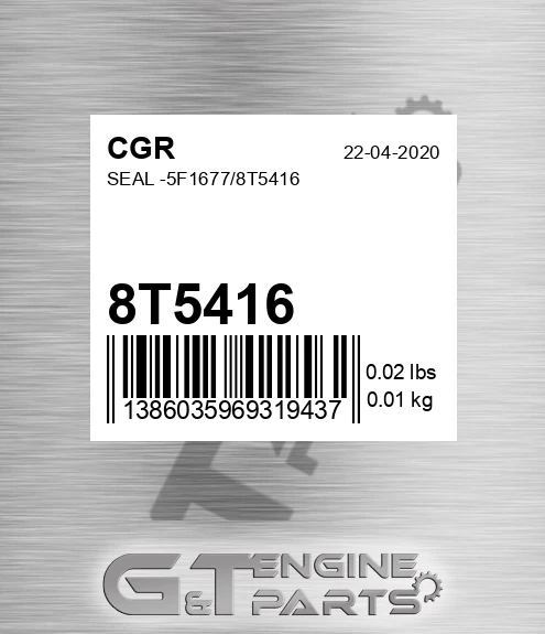8T5416 CGR Seal -5f1677/