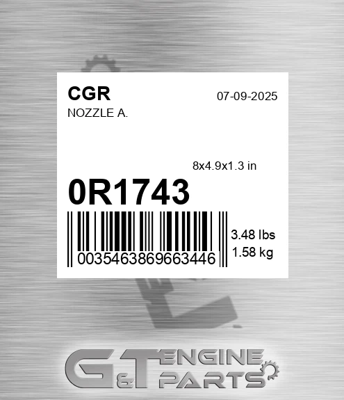 0R1743 Nozzle A. for CGR