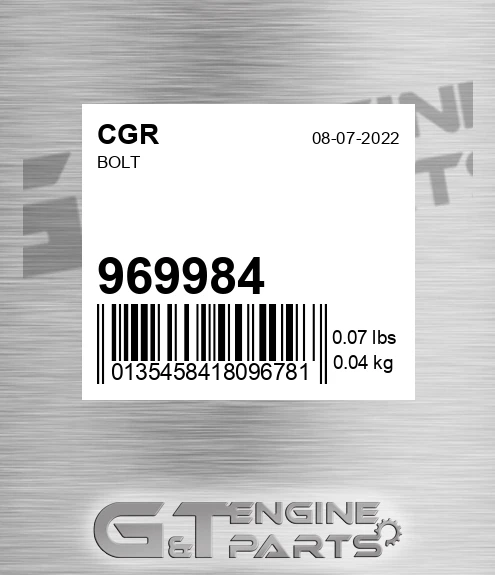 969984 Bolt