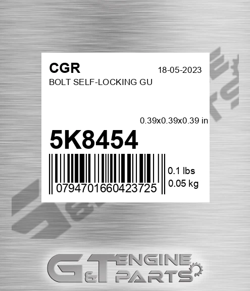 5K8454 CGR Bolt Self-locking Gu