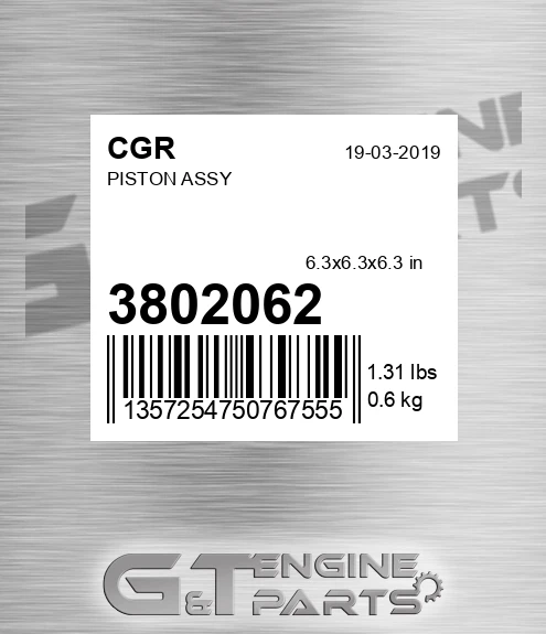 3802062 Piston Assy