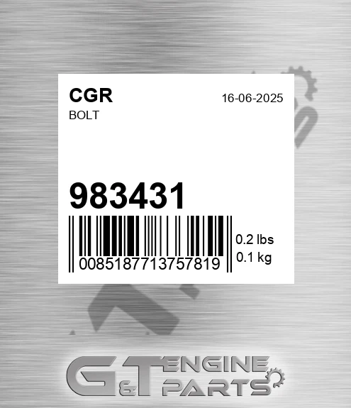983431 Bolt