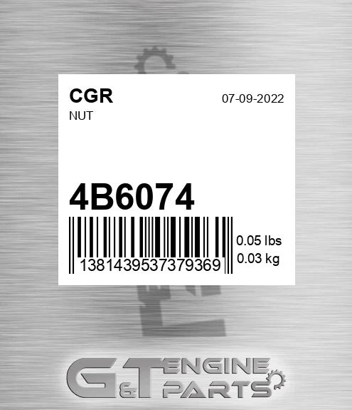 4B6074 CGR Nut