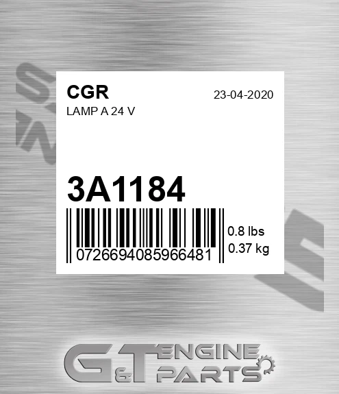 3A1184 CGR Lamp A 24 V