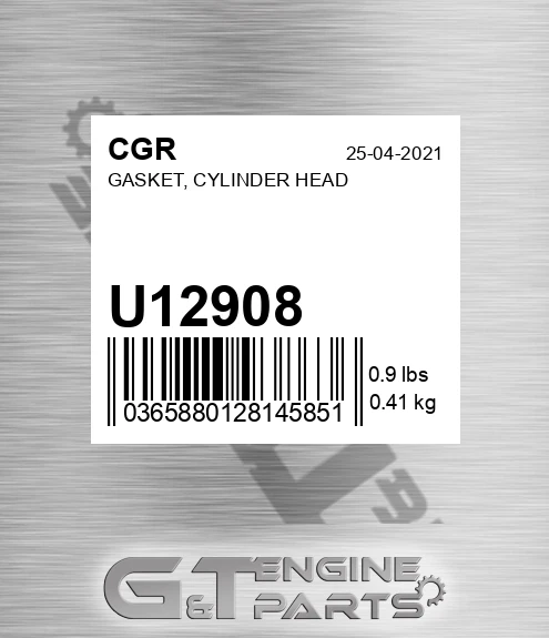 U12908 Gasket, Cylinder Head