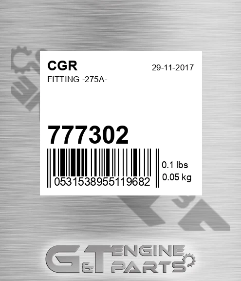 777302 CGR Fitting -275a-