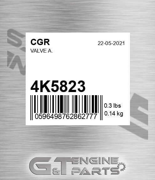 4K5823 Valve A. for CGR