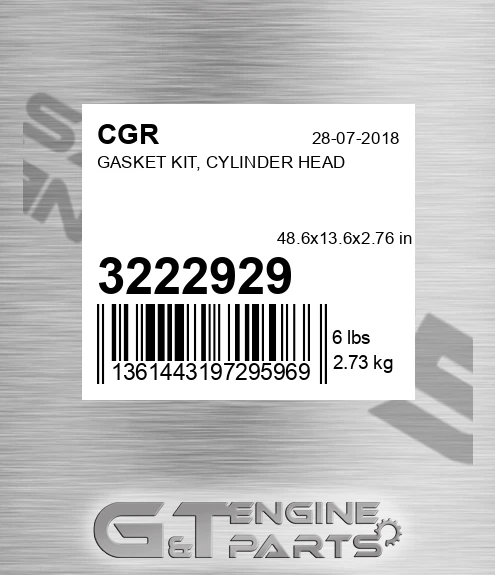 3222929 CGR Gasket Kit, Cylinder Head