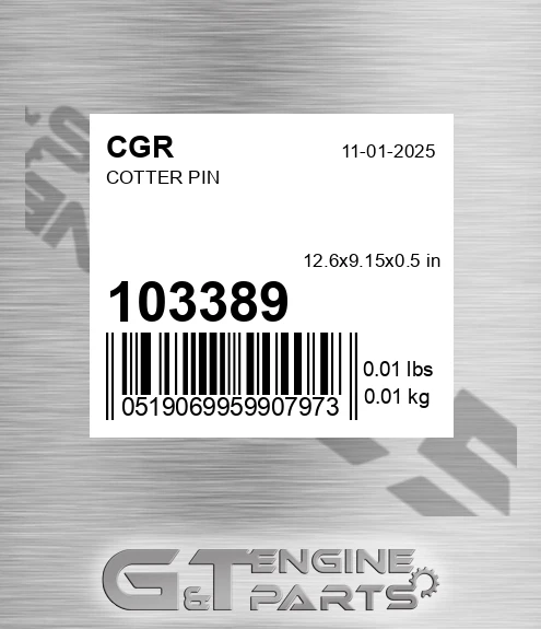 103389 CGR Cotter Pin