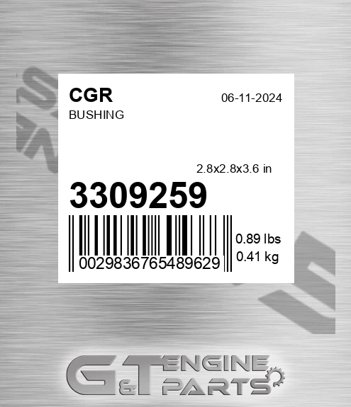 3309259 Bushing for CGR