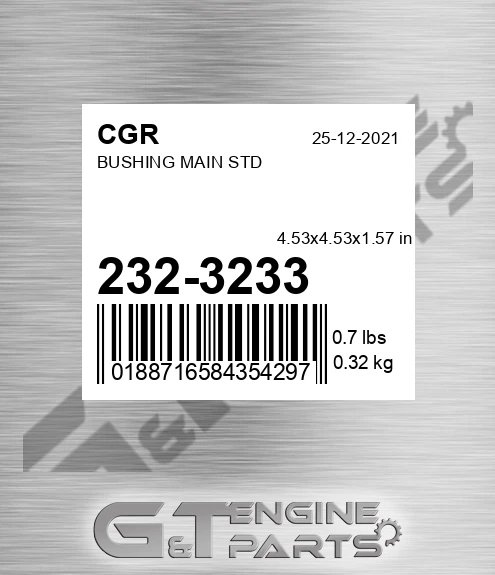 232-3233 Bushing Main Std