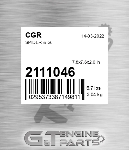2111046 Spider & G. for CGR