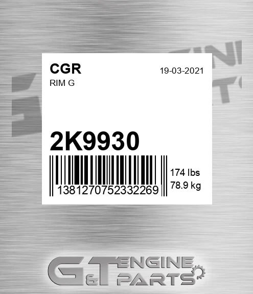 2K9930 Rim G