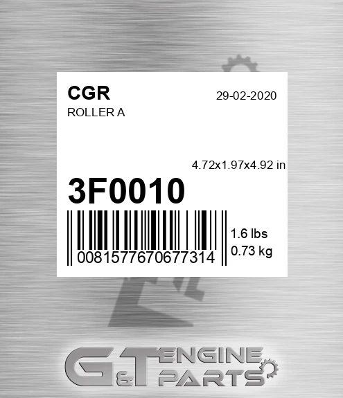 3F0010 CGR Roller A