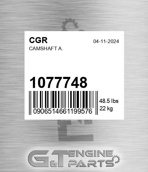 1077748 CGR Camshaft A.