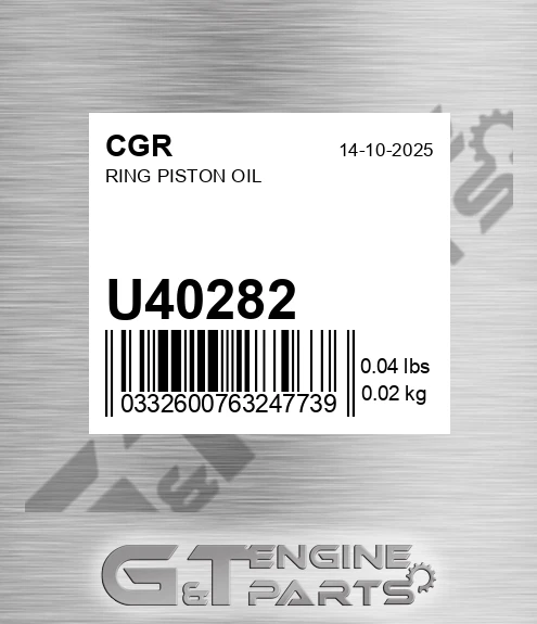 U40282 Ring Piston Oil