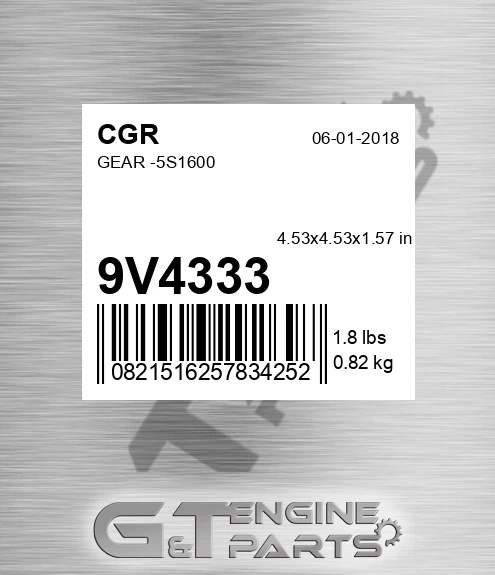 9V4333 Gear -5s1600