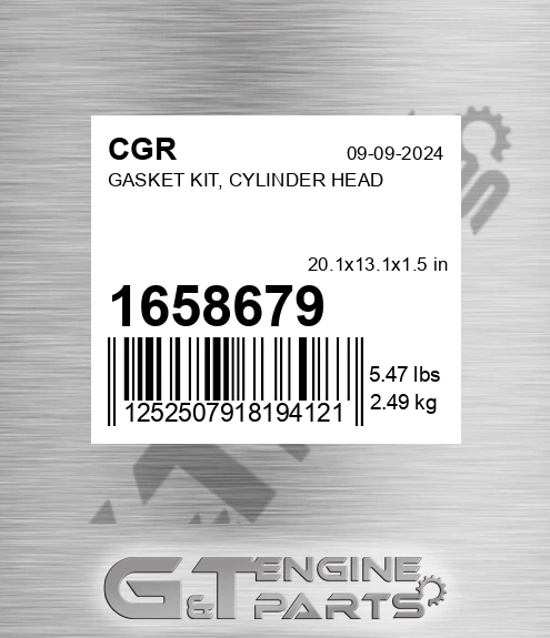 1658679 Gasket Kit, Cylinder Head