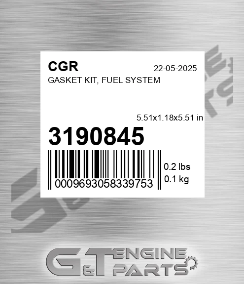 3190845 CGR Gasket Kit, Fuel System