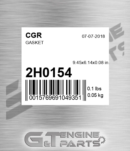 2H0154 Gasket