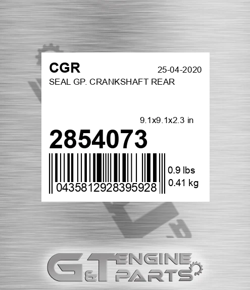 2854073 Seal Gp. Crankshaft Rear