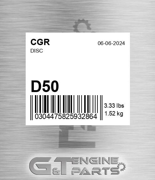 D50 CGR Disc