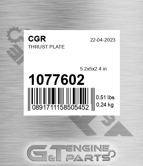 1077602 CGR Thrust Plate