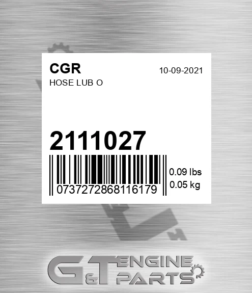 2111027 CGR Hose Lub O