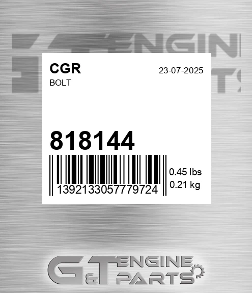 818144 CGR Bolt