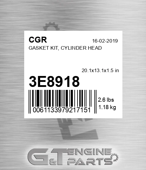 3E8918 Gasket Kit, Cylinder Head