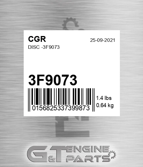3F9073 CGR Disc -