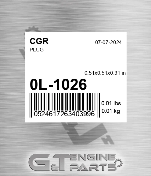 0L-1026 CGR Plug