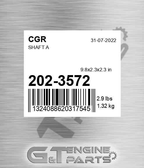 202-3572 CGR Shaft A