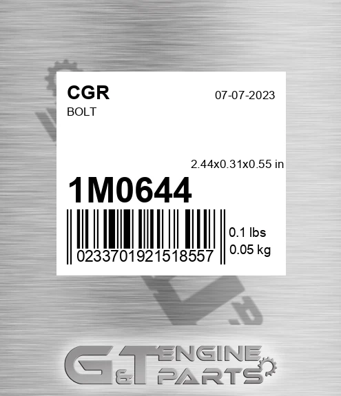 1M0644 Bolt