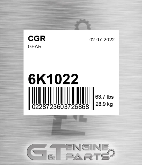6K1022 CGR Gear