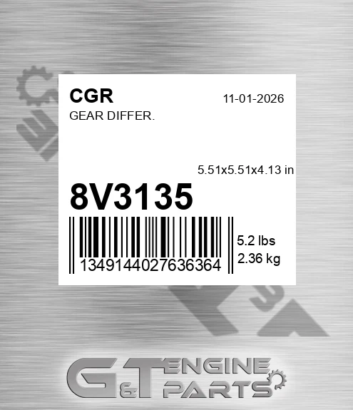 8V3135 Gear Differ.